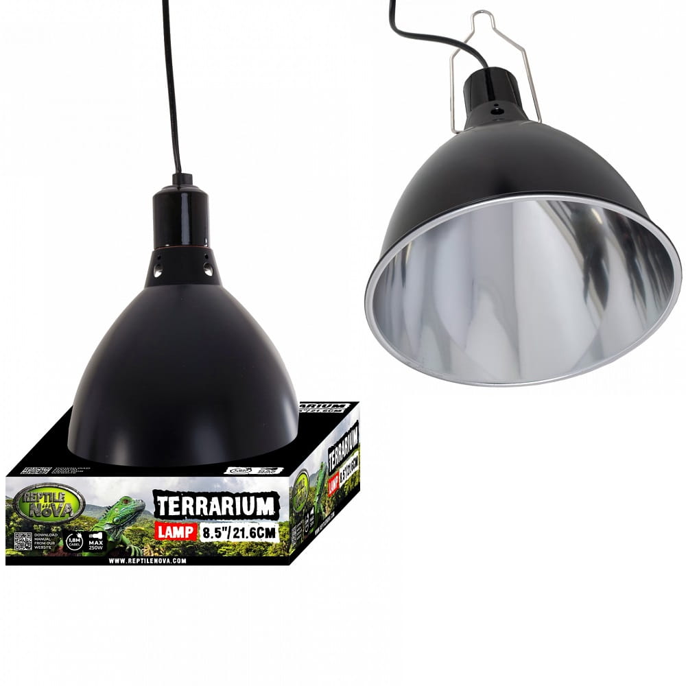 Lampa z Oprawką Ceramiczną 250W do Terrarium – Klosz Reflektor 21,6cm E27 Reptile Nova.jpg